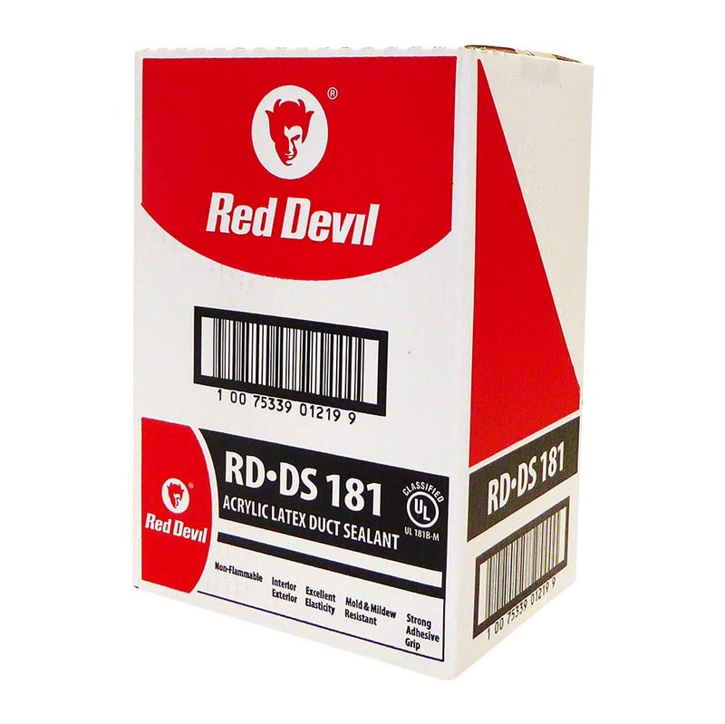 Red Devil 0846DS RD-DS 181 Acrylic Latex Duct Sealant, 10.1 oz, Gray, 12 Pack - Image 2